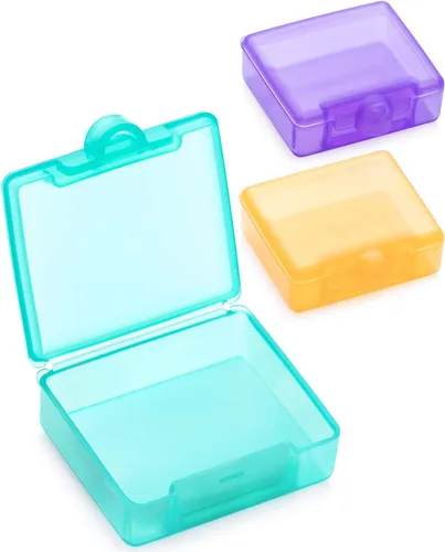 Vista 8 de Sukuos Pastillero pequeño de 3 piezas, lindo estuche de viaje portátil para bolso de bolsillo, mini pastillero sin BPA para píldoras, suplementos
