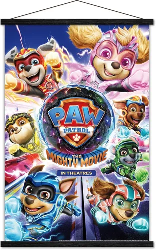 Vista 7 de Trends International Nickelodeon Paw Patrol: The Mighty Movie - Póster de pared de una hoja, 22.37 x 34.00 pulgadas, paquete de impresión premium