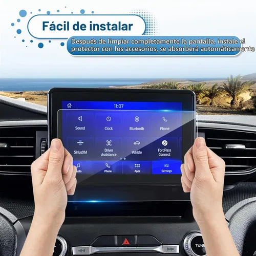 Vista 7 de Protector de pantalla Explorer 2020-2023 2024 para Ford Explorer (Base/XLT/ST-Line/Limited/Timberline) Pantalla táctil de 8 pulgadas, vidrio