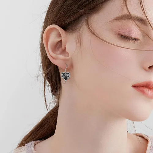 Vista 6 de Conjuntos de joyas góticas para mujer, plata de ley 925, emo gótico, regalos de Halloween para mujer