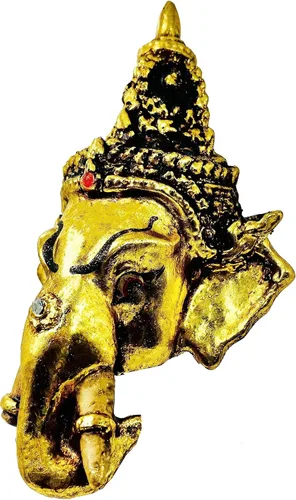 Vista 5 de BUDDHO Máscara tailandesa de Khon, esculturas tailandesas, ramayana, resina, drama, coleccionable, artesanía tailandesa, decoración (Ganesha)