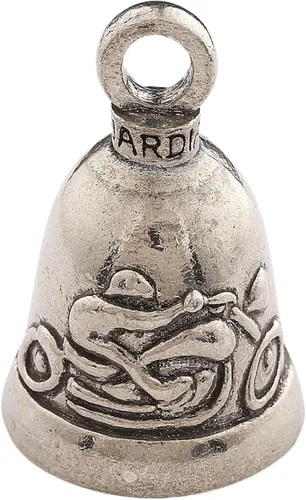 Vista 11 de Guardian Bell Campana de buena suerte con llavero y bolsa de regalo de terciopelo negro Campana de motocicleta Peltre sin plomo Hecho