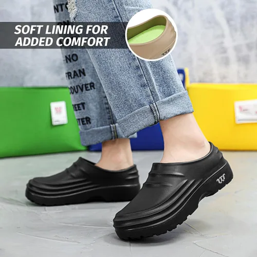 Vista 4 de Armadillo Chef Shoes for Men - Slip Resistant, Lightweight & Waterproof Garden Clogs for Women, Ideal Work Shoes for Kitchens