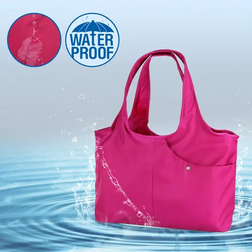 Vista 7 de Bolso grande de hombro para mujer, impermeable, multifunción, de nailon, para viaje
