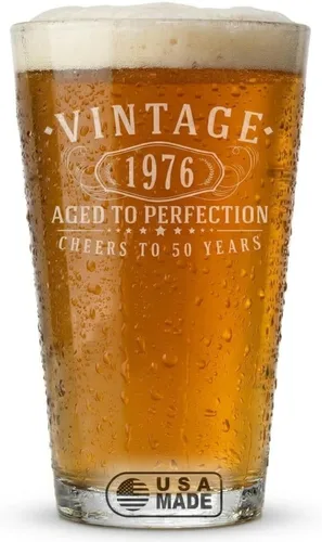 Vista 31 de Vintage 2008 Grabado Pint Glass 18 regalos de cumpleaños para niños niñas Claro