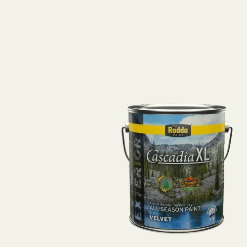 Vista 165 de Rodda Paint CASCADIA XL - Pintura e imprimación satinada para exteriores en uno, cuarto de galón, blanco abstracto