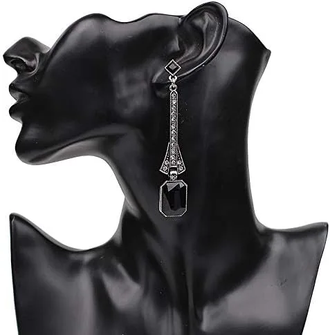 Vista 3 de Cizoe - Juego de accesorios estilo El Gran Gatsby de la década de 1920, para mujer, diadema estilo flapper, disfraz, tocado, collar, guantes (111n)
