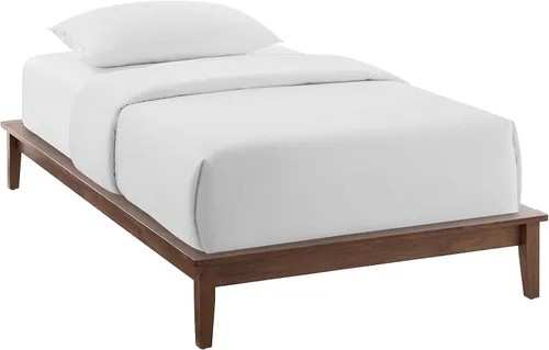 Vista 16 de Modway Marco de cama individual con plataforma de madera Lodge en capuchino