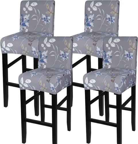 Vista 65 de SearchI Juego de 2 fundas para taburetes de bar, fundas de asiento de taburete elásticas y lavables, fundas para sillas de altura de mostrador