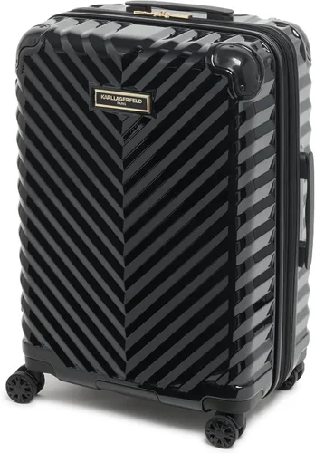 Vista 3 de Karl Lagerfeld Paris Maleta para mujer Ruedas giratorias Hardside, Negro -, Maleta Spinner Ruedas Hardside
