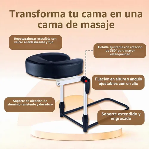 Vista 6 de Reposacabezas de masaje para cama en casa, almohada ajustable para cama, almohada boca abajo después de cirugía ocular, almohada de masaje portátil