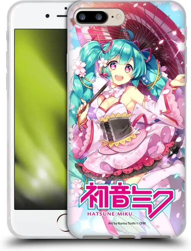 Vista 38 de Head Case Designs Licencia Oficial Hatsune Miku Gráficos Lindos Carcasa de Gel [Protección de Grado Militar] Compatible con Apple iPhone 7
