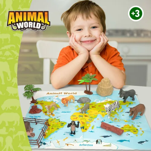 Vista 6 de Set de Figuras de Animales Colorbaby 19 piezas Jungla Plástico 14 x 6 x 5 cm (6 Unidades)
