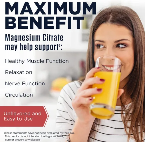 Vista 3 de KAL Citrato de magnesio 600 mg ActivMix polvo instantáneo, suplemento de magnesio para una función muscular saludable, relajación, apoyo nervioso