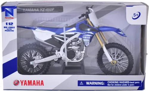 Vista 6 de New-Ray Motocicleta Yamaha YZF 450 2017 Miniatura Escala 1/12°, 57983, Multicolor
