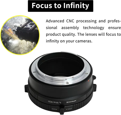 Vista 4 de Anillo adaptador de montaje de lente compatible con lente Leica S a Hasselblad X System XCD Camera X1D X2D