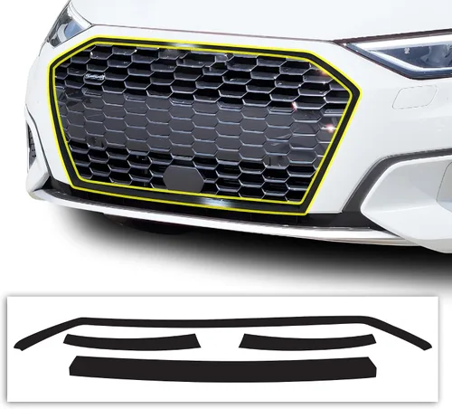 Vista 10 de BOGAR TECH DESIGNS Kit de revestimiento de vinilo precortado para Audi A3 2022-2024, acabado opaco negro brillante