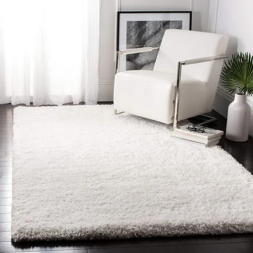 Vista 9 de SAFAVIEH Supreme Shag Collection SGS621C - Alfombra de área sólida hecha a mano de 3 x 5 pies, color beige, de 1.5 pulgadas de grosor