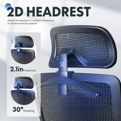 Vista 6 de FLEXISPOT OC3 Air - Silla de oficina ergonómica con respaldo de malla, silla giratoria para computadora, sillas de escritorio de oficina ejecutiva