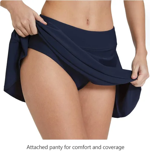 Vista 5 de BALEAF Women's High Waisted Swim Skirt Bikini Tankini Bottom with Side Pocket