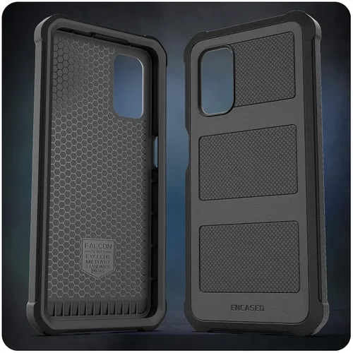 Vista 4 de ENCASED Falcon - Funda diseñada para Samsung Galaxy A32 5G, funda protectora de cuerpo completo resistente (negro)