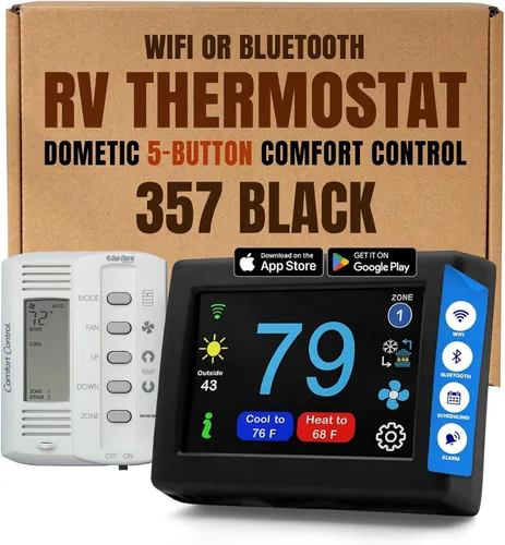 Vista 17 de MICRO-AIR EasyTouch - Termostato digital de repuesto para autocaravana, programable y confiable, habilitado para WiFi y Bluetooth, termostato