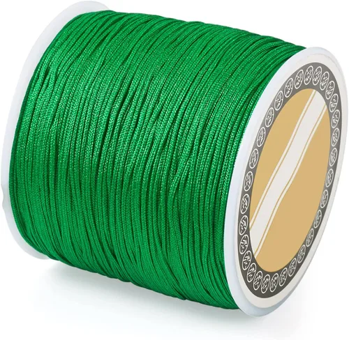Vista 34 de Cheriswelry 8 rollos de 49 yardas/rollo de 0.031 in de hilo de nailon para macramé, cordón de nudo chino para pulsera tejida personalizada