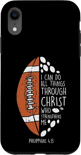 Vista 24 de Funda de regalo para iPhone 16 American Football I can do things Bible God Jesus