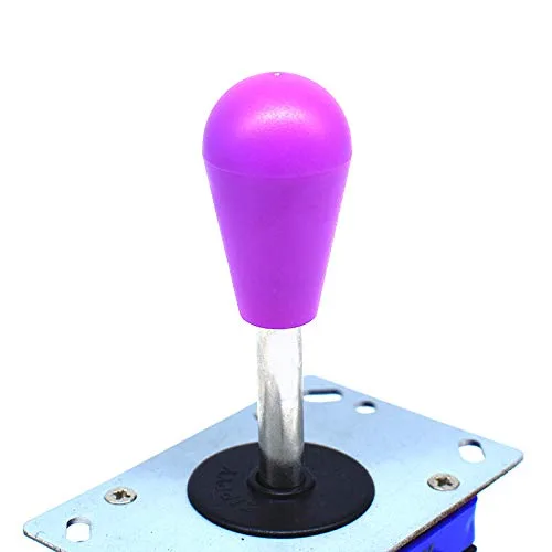 Vista 4 de Arcade Joystick Bat Oval Top Handle Knob American Type Replacement Purple for ZIPPY SANWA SEIMITSU Arcade1up Fight Stick Machine Console Cabinet New