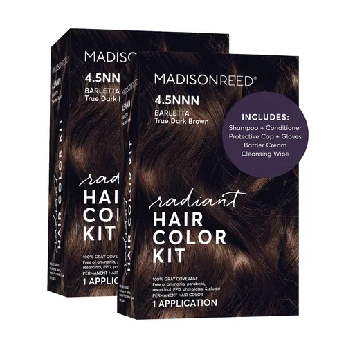 Vista 24 de Madison Reed - Kit de tinte radiante para el cabello, tinte permanente para el cabello, 100 % cobertura de canas, sin amoníaco, negro Parma 2.5NNN