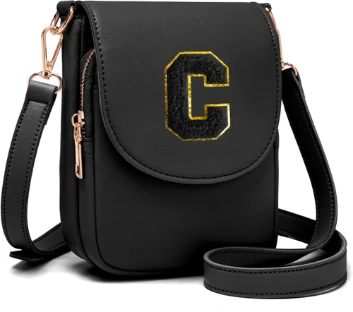 Vista 7 de Viverte Bolso Cruzado para Niñas Adolescentes Pequeñas, Bolso Inicial para Celular, Pequeña Cartera para Niños Pequeños, Bolso de Cuero con Tres