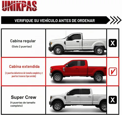 Vista 6 de Cables de pestillo inferior de la puerta trasera compatibles con Ford F150 1997-2003 Heritage F150 2004 F250 1997-1999 Kit de cables de la parte