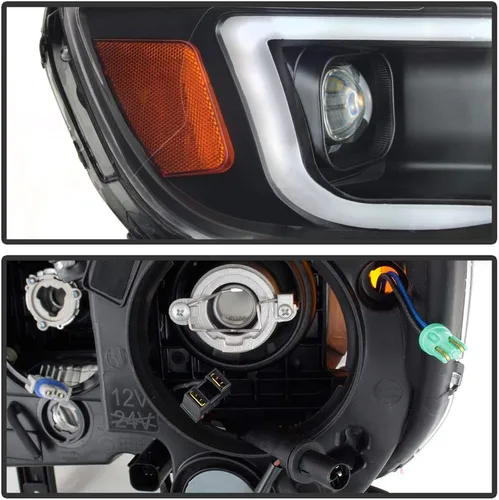 Vista 3 de ACANII - Para Chevy Colorado Pickup Truck 2015-2022 LED Tubo Negro Proyector Faros Delanteros, Conductor y Pasajero