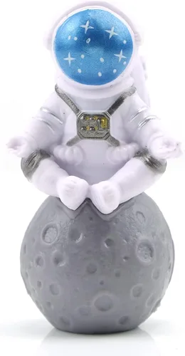 Vista 3 de 3 adornos de escritorio de astronauta de resina, figura de astronauta, decoración de tarta, adorno de mesa para decoración de regalo de fiesta