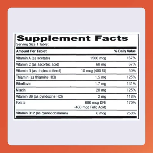 Vista 6 de Rugby Daily-Vite Multivitamin - Suplemento vitamínico diario - 100 tabletas (1 paquete)
