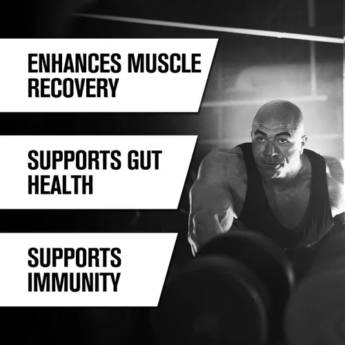 Vista 3 de Jacked Factory Cápsulas de L-Glutamina de 500 mg – Suplemento vegano de L-glutamina fermentada para recuperación muscular después del entrenamiento
