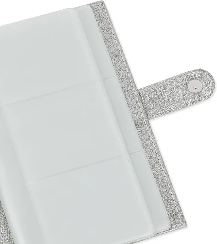 Vista 6 de Organizador de tarjetas de visita, soporte para tarjetas de visita, funda de piel sintética, organizador de tarjetas de identificación con nombre