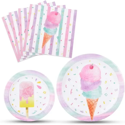 Vista 11 de WERNNSAI Hawaiian Luau Party Supplies - 48 platos y servilletas de Luau tropical, decoraciones de cumpleaños, platos de papel hawaiano para verano
