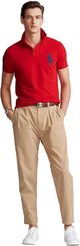 Vista 3 de POLO RALPH LAUREN Polo de malla de ajuste ajustado personalizado para hombre Big Pony Amarillo Hampton