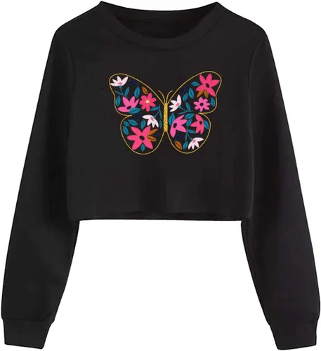 Vista 26 de Camiseta corta para niñas y niños, linda sudadera estética con gráficos de dibujos animados para adolescentes
