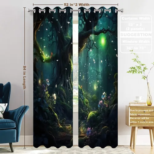 Vista 355 de Batmerry American Flag Ink Dot Blackout Tier Curtains, Red Blue White Stars Abstract Thermal Insulated Half Curtain Rod Pocket Small Valance for