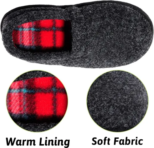 Vista 3 de MIXIN Pantuflas para niños pequeños y grandes, zapatos de casa para interiores y exteriores con suela antideslizante