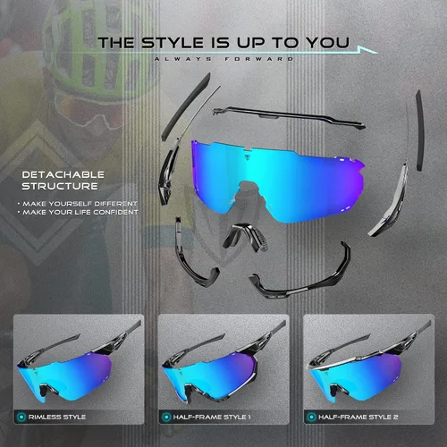 Vista 3 de ATTCL Gafas de sol de ciclismo de lujo para hombres y mujeres, gafas deportivas, protección UV 400 para ciclismo, esquí, conducción