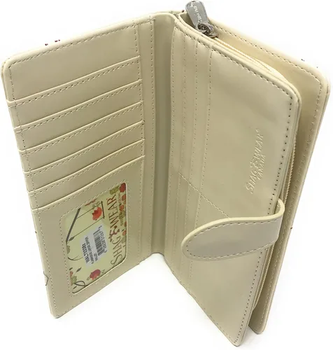 Vista 5 de Shag Wear Cartera grande de animales flamencos para mujeres y adolescentes, piel sintética vegana, color beige, 7 pulgadas, Flamenco, Cartera grande