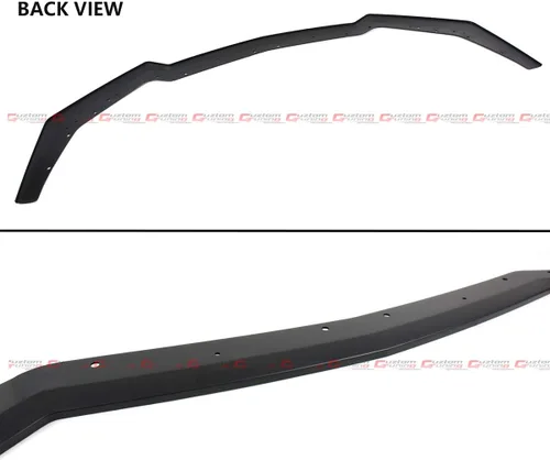 Vista 2 de Textura acabado negro Performance Pack Style Add-on parachoques delantero divisor de labio compatible con Ford Mustang GT Ecoboost 2018-2023