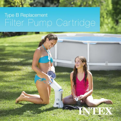 Vista 6 de Intex 29005E - Cartucho de bomba de filtro de material Dacron fácil de limpiar, 29005E para piscina, tipo B, (paquete de 2)