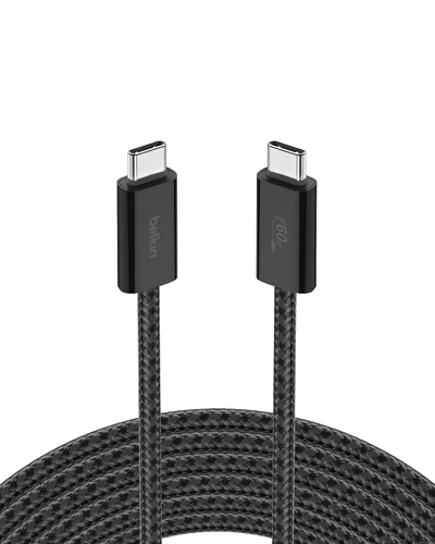 Vista 22 de Belkin Cable USB C a USB C, 3.3 pies, 60 W, cargador tipo C, cable de carga para iPhone, suave, trenzado, flexible para iPhone 16, Galaxy S25, Pixel
