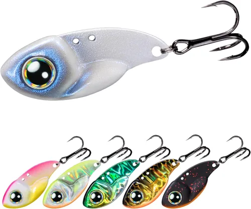 Vista 13 de TRUSCEND Vibespinner Easy Catch Fishing Lures with BKK Hooks, Dual-Blade Spinner Baits with Double Water Disturbance and Reflective for More Bites