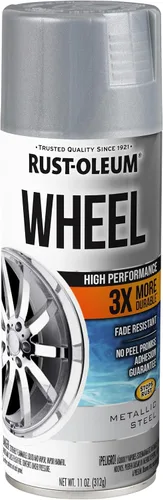 Vista 10 de Rust-Oleum 368076 Pintura en aerosol para ruedas de alto rendimiento, 11 onzas, negro brillante Brillo negro