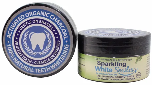 Vista 3 de Polvo de carbón activado para blanquear, limpiar y desintoxicar los dientes naturales, carbón activado con cáscara de coco, blanqueador de dientes